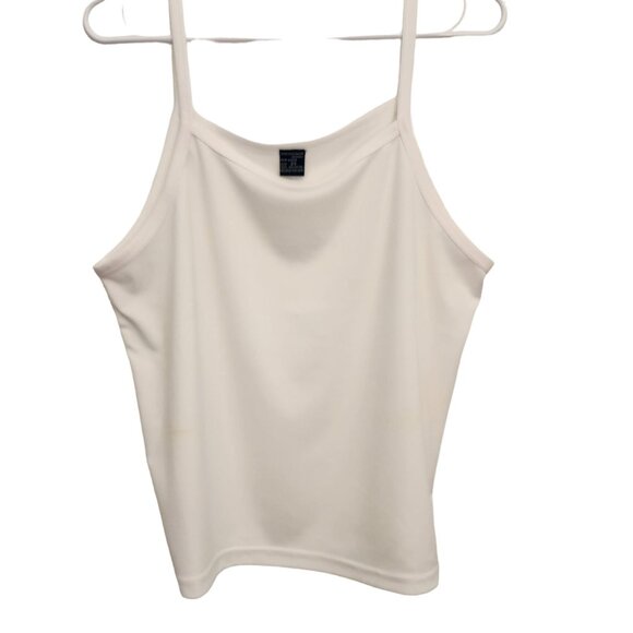 Womens 2X White Polyester Camisole Tank Top - Picture 1 of 3